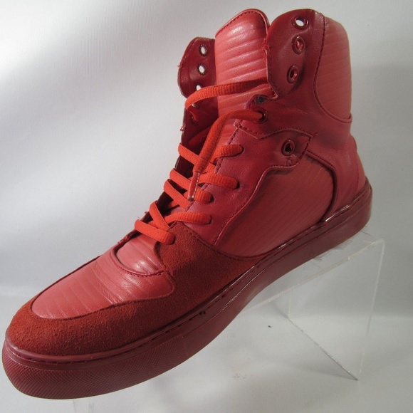 Balenciaga Size 9 Red Pleated Trainers Mens L3D26